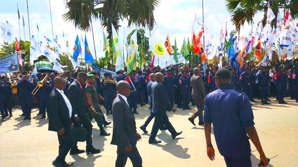 Kasaï Central : Jacquemain Shabani explique les objectifs de sa mission à la population de Kananga
