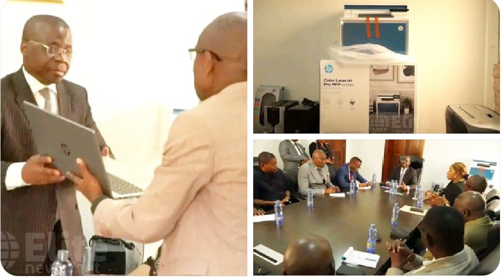 RDC : l'ONPA doté des kits informatiques et fournitures par le ministre Jean-Pierre Tshimanga Buana