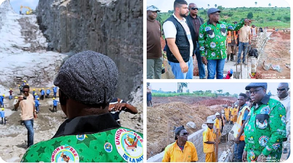 Stabilisation du courant électrique au Kasaï : le gouverneur Crispin Mukendi satisfait de l'évolution des travaux de la nouvelle centrale hydroélectrique de Lungudi