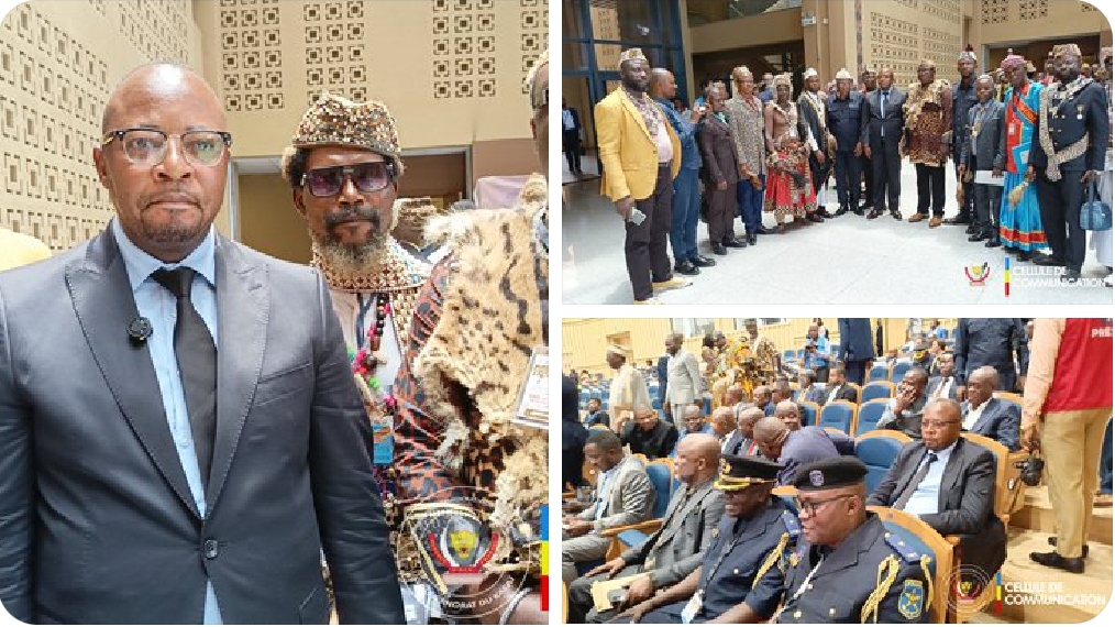 Forum national des affaires coutumières en RDC : Le Ministre Peter Tshisuaka conduit la délégation des chefs coutumiers du Kasaï à Kinshasa