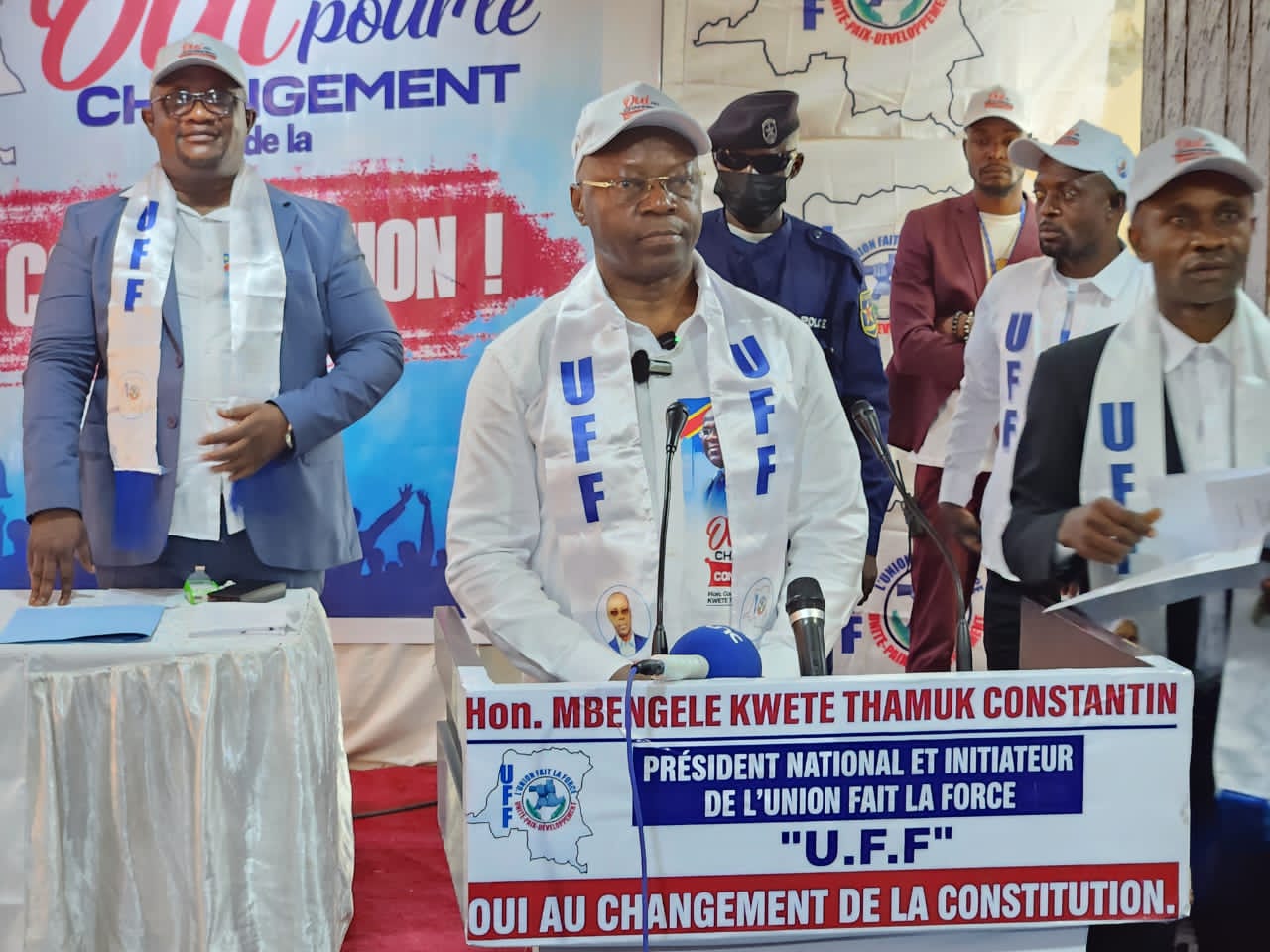RDC : Le député national MBENGELE KWETE THAMUK Constantin et son parti Union Fait la Force (UFF) mobilisent en faveur de changement de la Constitution