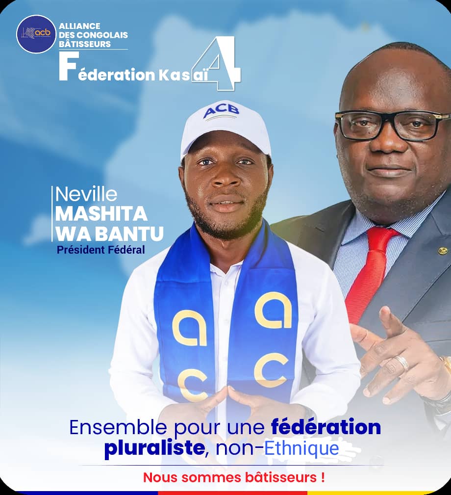 Kasaï : nommé fédéral de l'ACB Kasaï 4, Neville Mashita Ngalamulume dit “Wa Bantu ” exprime sa profonde gratitude et réaffirme son engagement