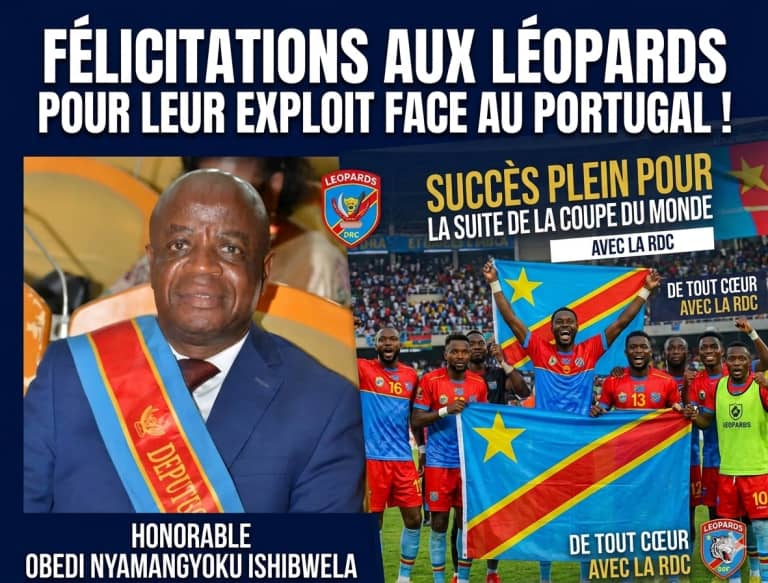Mondial 2026 : Le député Obedi Nyamangyoku félicite les léopards pour leur exploit face au Portugal