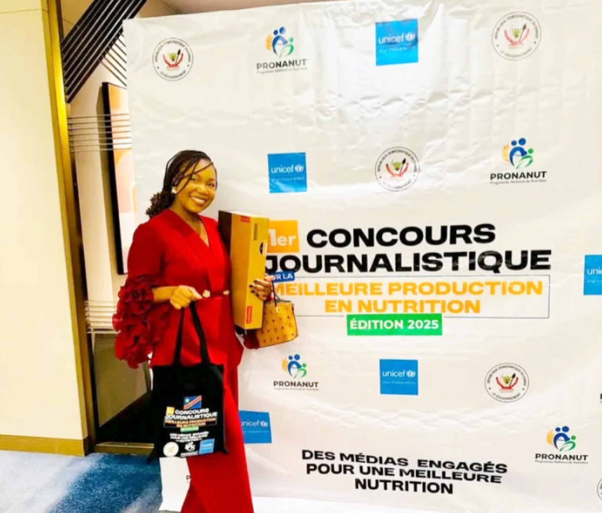 RDC : Christine Folo remporte le premier prix du concours journalistique de l'UNICEF grâce à son enquête sur la malnutrition infantile au Maniema