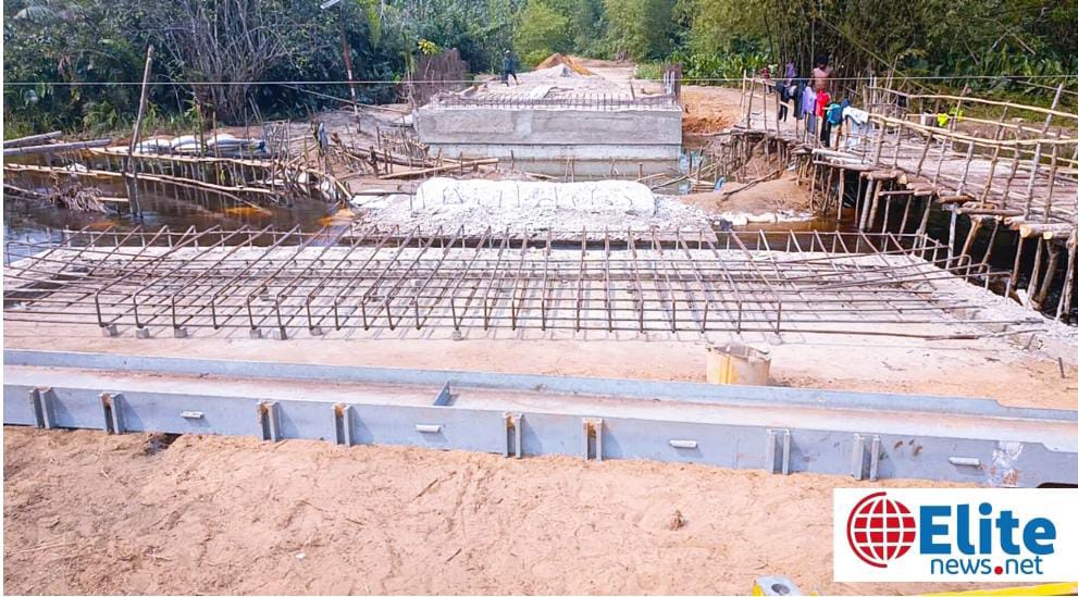 Kasaï : le pont Lunyeka passe de 15 à 45 tonnes, plus de 60% des travaux déjà exécutés sous l'impulsion du gouverneur Crispin Mukendi