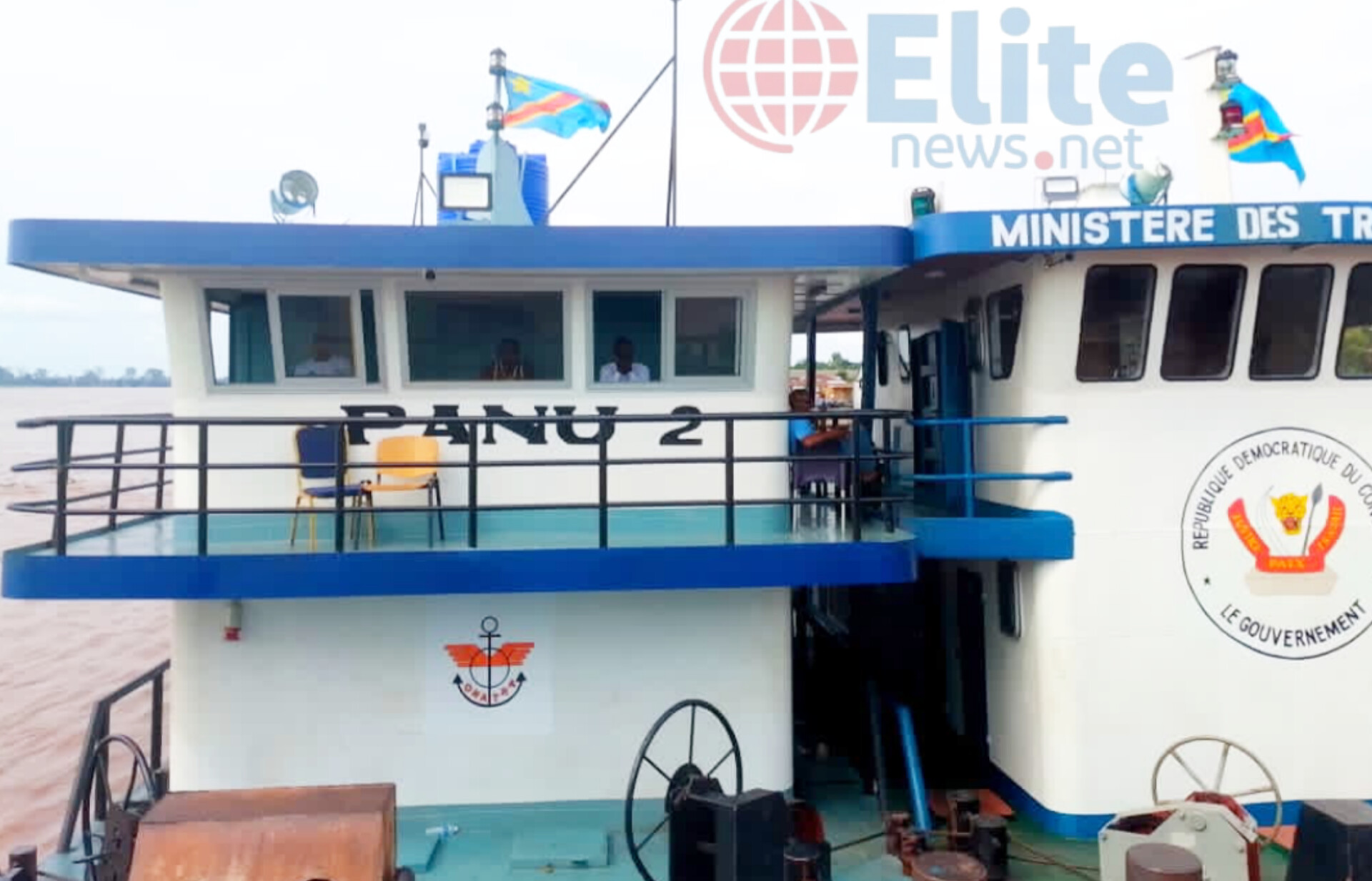 Kwilu : l'ONATRA relance la liaison fluviale Bandundu-Kinshasa avec le bateau Panu 2 VIP