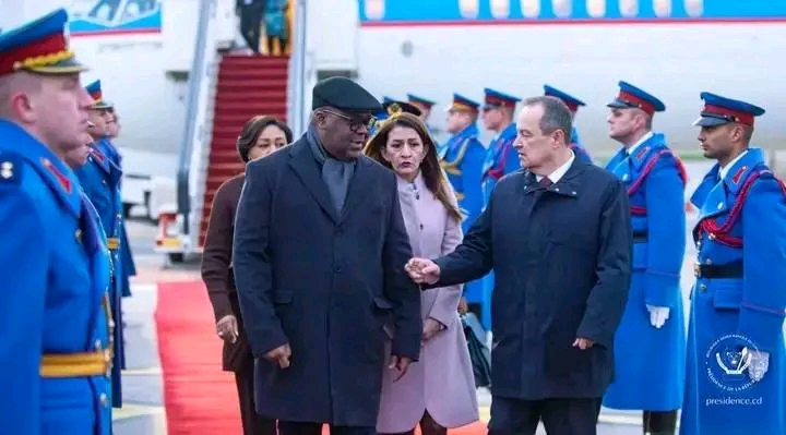 Afrique : Le président Tshisekedi  est arrivé à Belgrade pour une visite d’Etat de trois jours