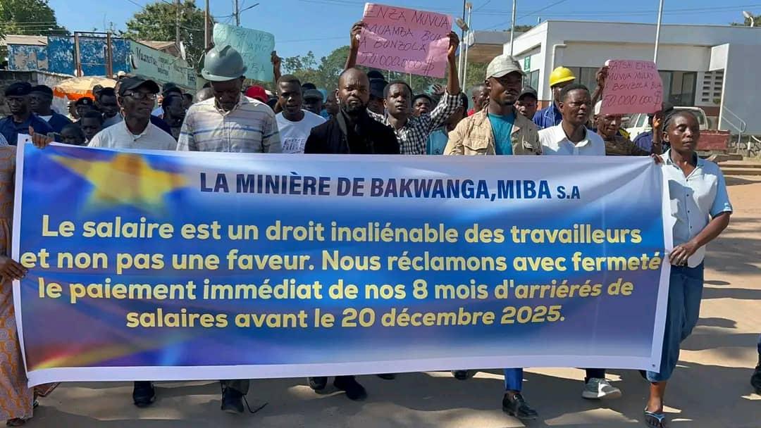 Kasaï Oriental : les agents de la MIBA dans la rue pour réclamer 8 mois d’arriérés de salaire