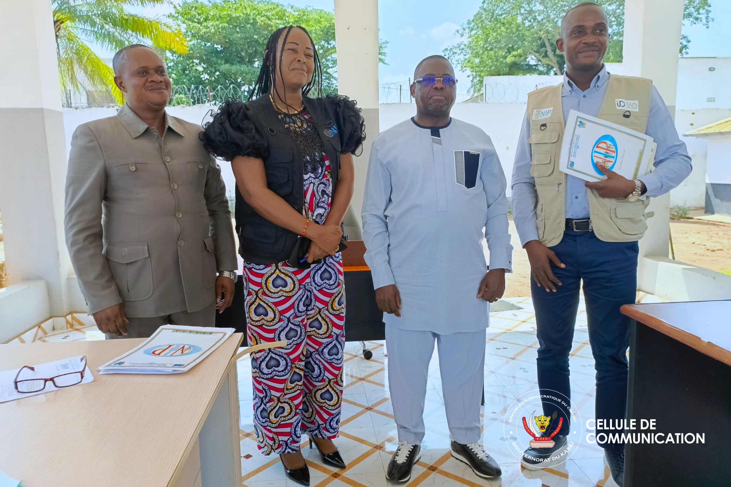 Kasaï : Le Gouverneur Crispin Mukendi échange avec la délégation de l'ONIP en mission officielle à Tshikapa