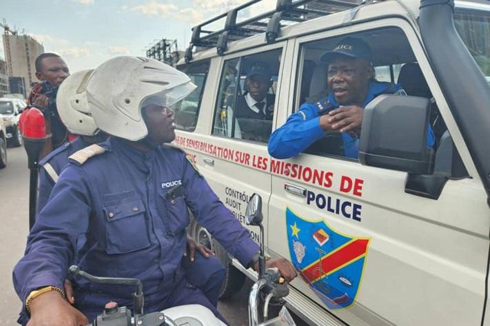 Kinshasa : Face à la tracasseries de la PCR,   Inspection générale de la PNC lance ses éléments sur terrain