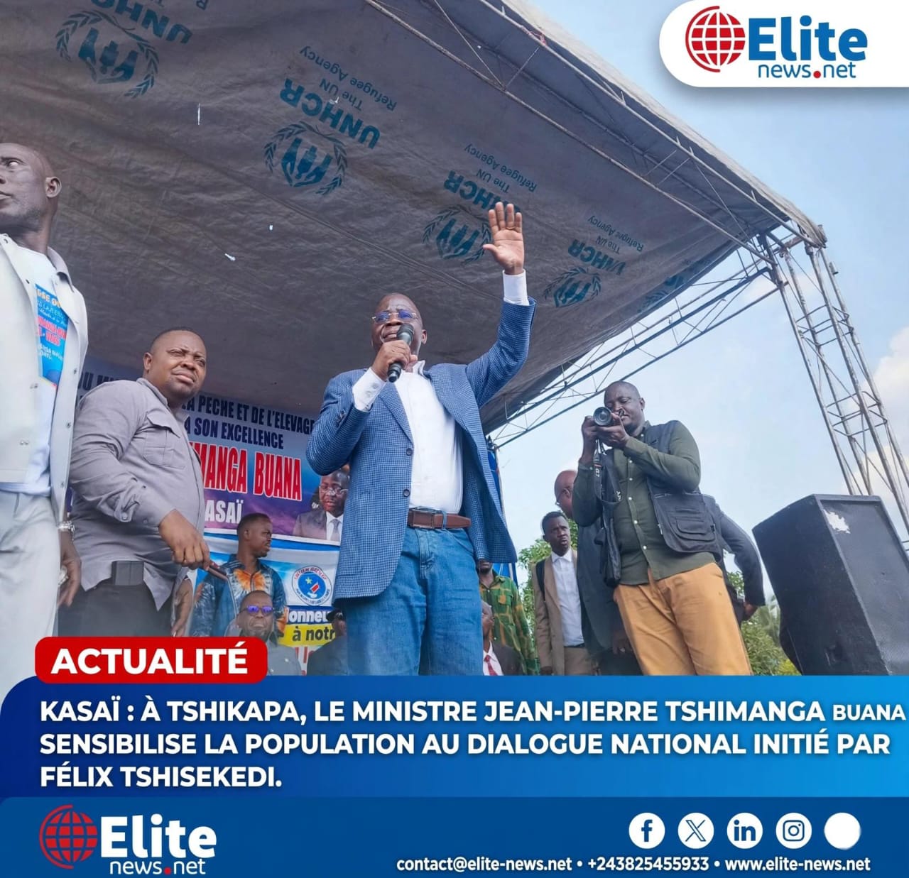 Kasaï : À Tshikapa, Jean-Pierre Tshimanga Buana sensibilise la population au dialogue national initié par Félix Tshisekedi