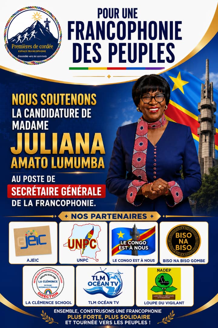 Kinshasa : l’AJEIC prépare une marche de soutien à la candidature de Juliana Amato Lumumba à la Francophonie