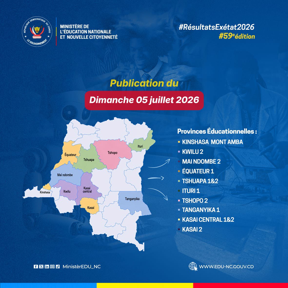Exetat 2026 : publication ce dimanche des résultats de 10 provinces éducationnelles