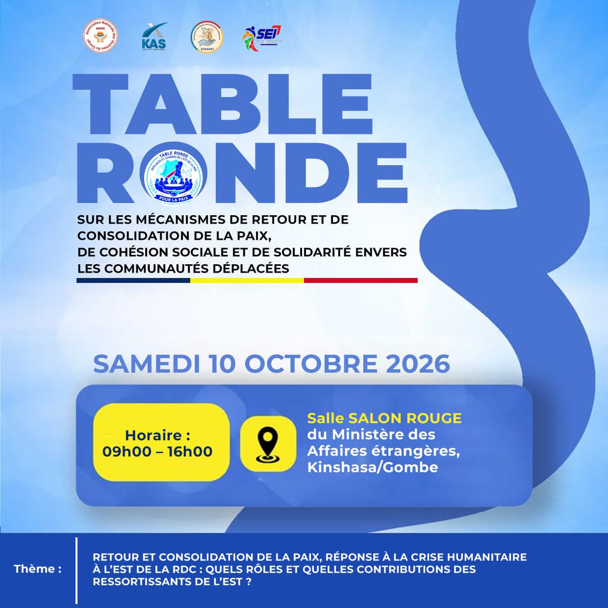Est de la RDC : Kinshasa accueille une table ronde sur la paix et la situation des déplacés