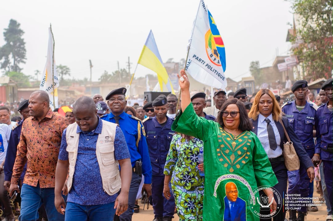 RDC : la ministre de l’Environnement Marie Nyange Ndambo en mission officielle à Ilebo