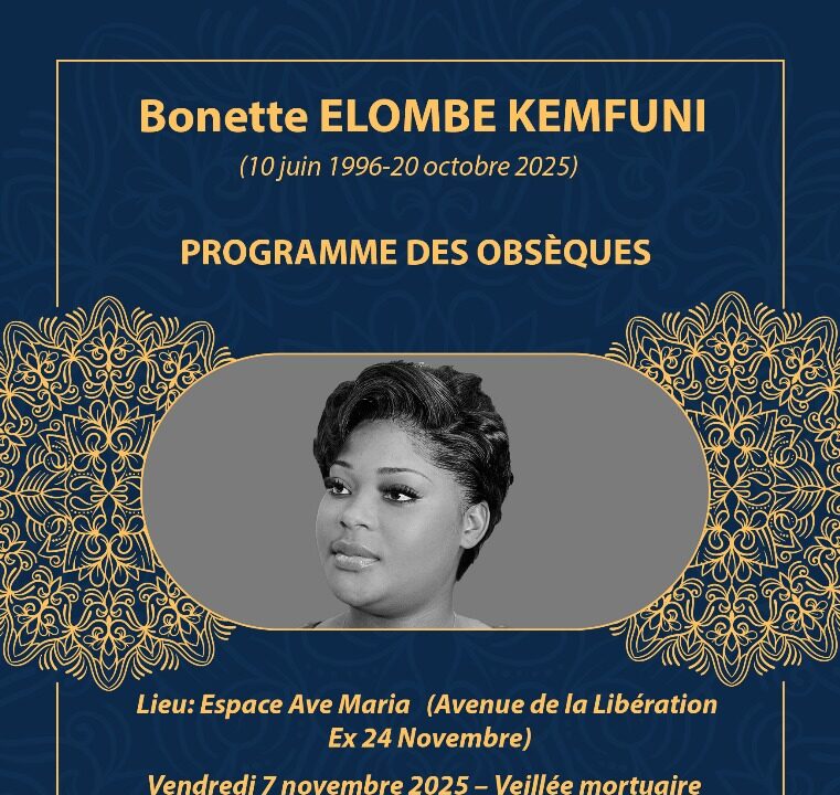 Kinshasa : Enfin, le programme officiel des obsèques de la regrettée enseignante Bonette ELOMBE KEMFUNI rendu public
